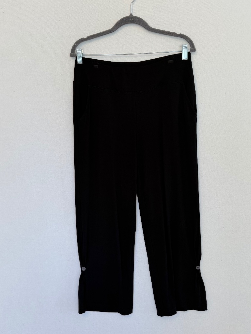 HABITAT Women’s Small Black Flat Front Pull On Straight Leg Ankle Length Pants